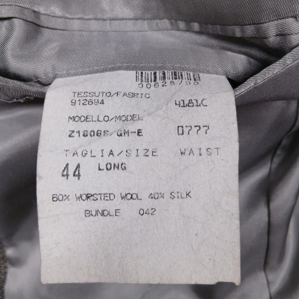 Monsieur by Givenchy Men's 44L Gray Wool Silk Blazer Sport‎ Coat